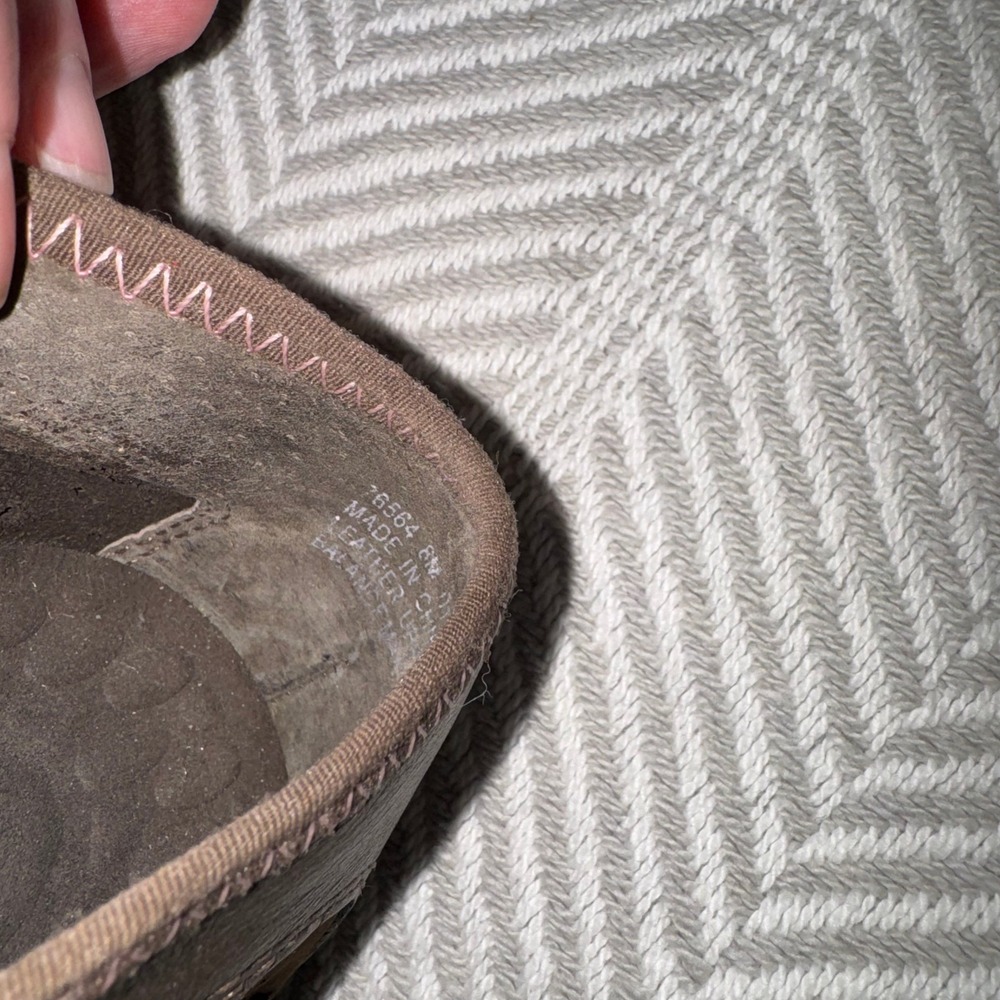 Privo by Clarks Brown Leather Perforated Ballet Flats Metallic Accents 8M - Picture 8 of 8